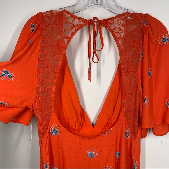 Free people Mockingbird Open Back Mini Dress Sz S - Picture 7 of 10